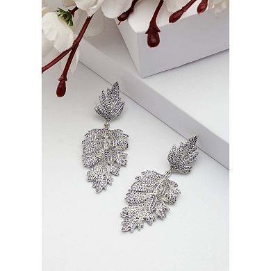 Diva Leaf Shaped Drop Earrings