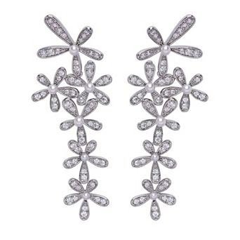 AGP PARIS Diva Gleaming Floral Dangle Earrings