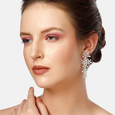 AGP PARIS Diva Gleaming Floral Dangle Earrings