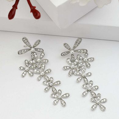 AGP PARIS Diva Gleaming Floral Dangle Earrings