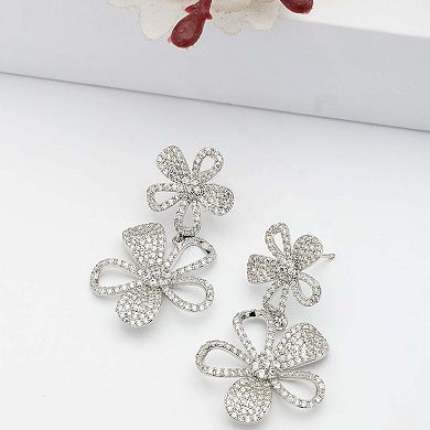 AGP PARIS Double Floral Drop Earrings