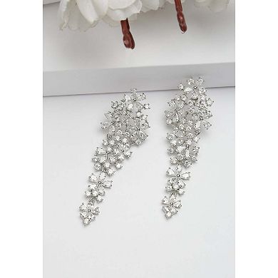 Diva Collection Elegant Floral Cascading Earrings