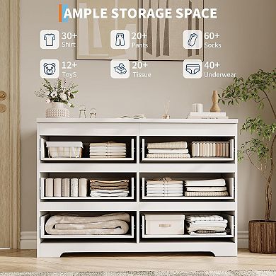 6 Drawer Dresser, Simply Modern Chest of Drawers