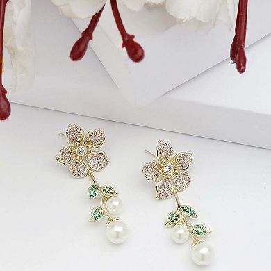 AGP PARIS Diva Floral Drop Earrings