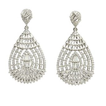 AGP PARIS Diva Collection Beautiful Hollow Zirconia Drop Earrings