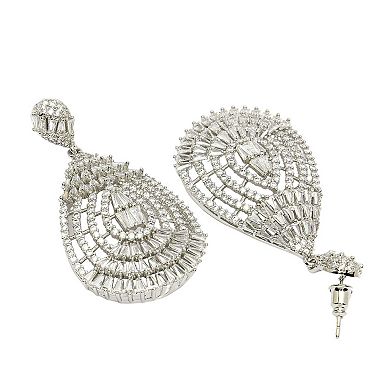 AGP PARIS Diva Collection Beautiful Hollow Zirconia Drop Earrings