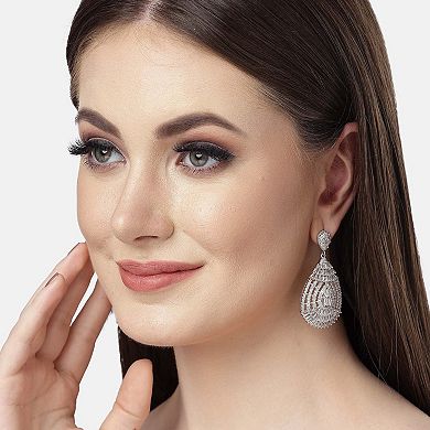 AGP PARIS Diva Collection Beautiful Hollow Zirconia Drop Earrings