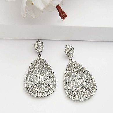 AGP PARIS Diva Collection Beautiful Hollow Zirconia Drop Earrings
