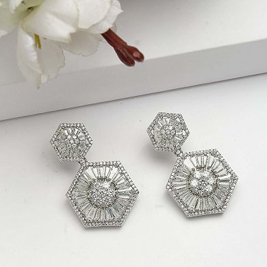 AGP PARIS Diva Collection Cubic Zirconia Dangle Earrings