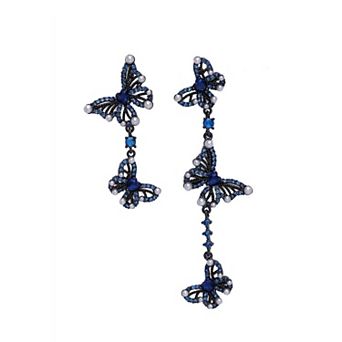 Diva Modern Asymmetric Butterfly Earrings