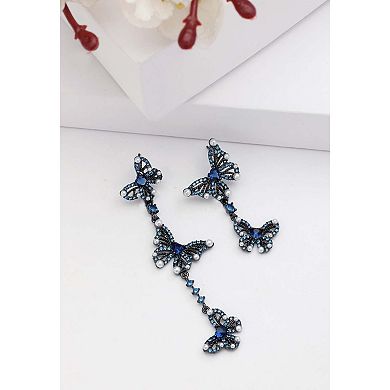 Diva Modern Asymmetric Butterfly Earrings