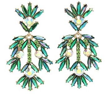 AGP PARIS Diva Collection Fancy Floral Plume Earrings