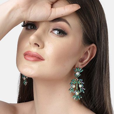 AGP PARIS Diva Collection Fancy Floral Plume Earrings