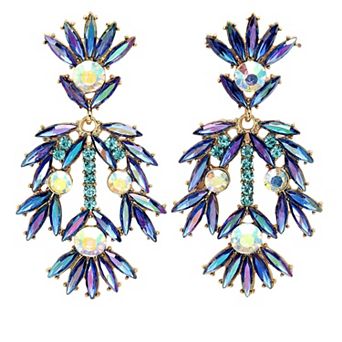 AGP PARIS Diva Collection Fancy Floral Plume Earrings