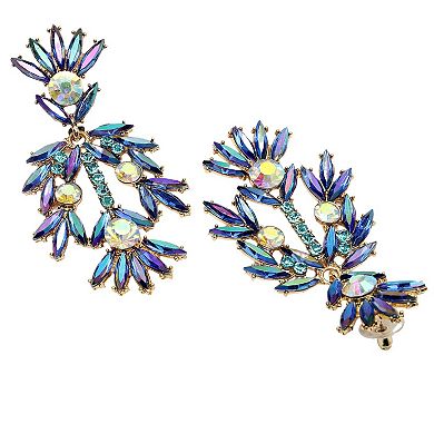 AGP PARIS Diva Collection Fancy Floral Plume Earrings