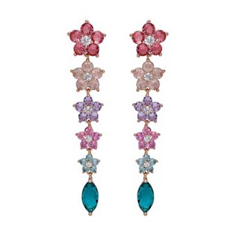 Diva Floral Long Drop Earrings
