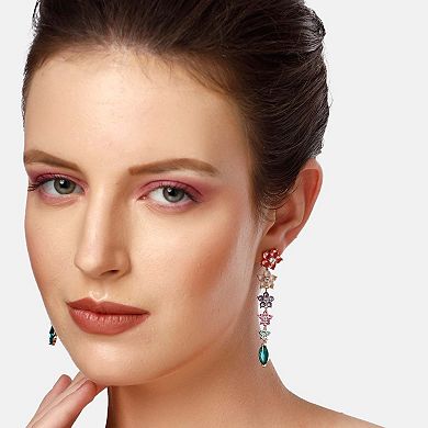 Diva Floral Long Drop Earrings