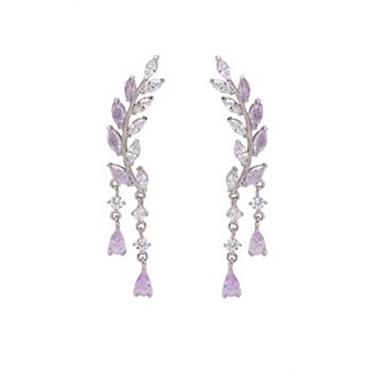 Diva Tilted Leaf Earrings