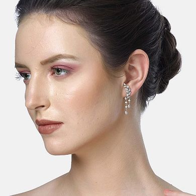 Diva Tilted Leaf Earrings