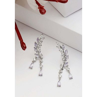 Diva Tilted Leaf Earrings