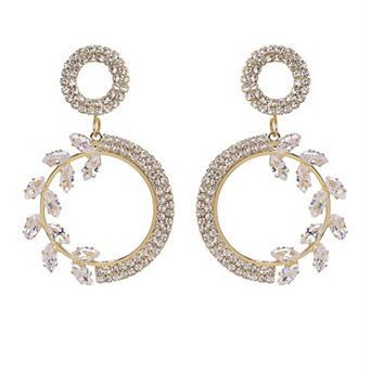 AGP PARIS Elegant Drop Earrings with Floral Accents