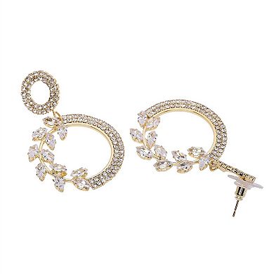 AGP PARIS Elegant Drop Earrings with Floral Accents