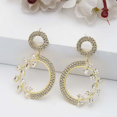 AGP PARIS Elegant Drop Earrings with Floral Accents