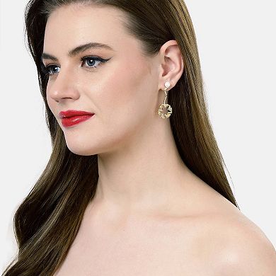 AGP PARIS Dainty Yellow Swirl Drop Earrings