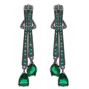 AGP PARIS Green Knot Dangle Earrings