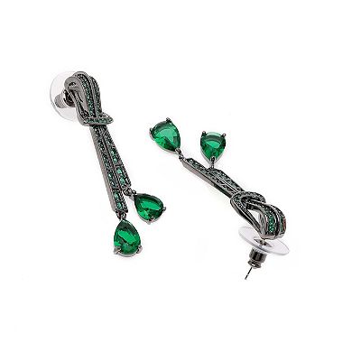 AGP PARIS Green Knot Dangle Earrings