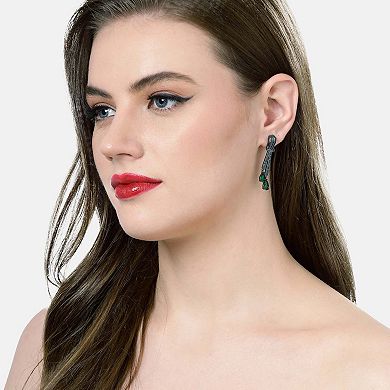 AGP PARIS Green Knot Dangle Earrings