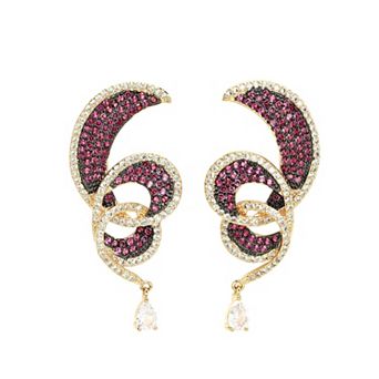 AGP PARIS Diva Collection Zirconia Intertwined Drop Earrings