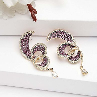 AGP PARIS Diva Collection Zirconia Intertwined Drop Earrings