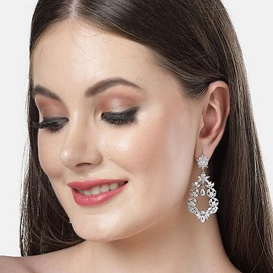 AGP PARIS Diva Collection Luxury Floral Zirconia Earrings