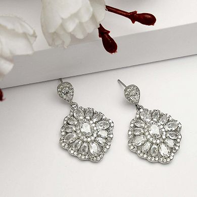 AGP PARIS Diva Collection Cubic Zirconia Statement Earrings