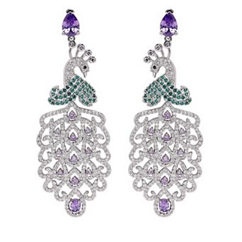 AGP PARIS Diva Beautiful Peacock Drop Earrings