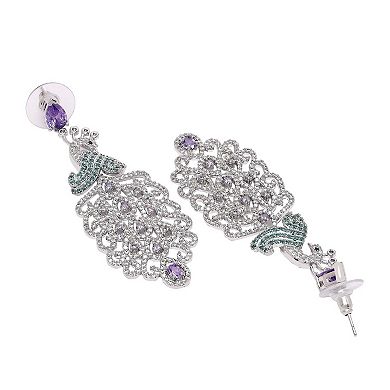 AGP PARIS Diva Beautiful Peacock Drop Earrings