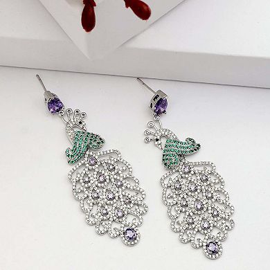AGP PARIS Diva Beautiful Peacock Drop Earrings