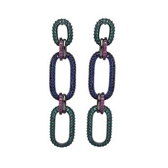 Diva Dangle Drop Oval Hoops