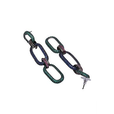 Diva Dangle Drop Oval Hoops