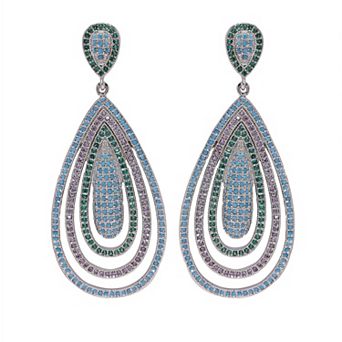 AGP PARIS Diva Sterling Layered Tear Drop Earrings