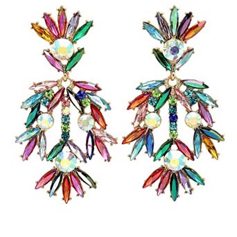 AGP PARIS Diva Collection Fancy Floral Plume Earrings
