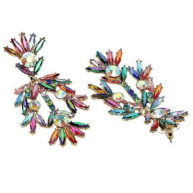 AGP PARIS Diva Collection Fancy Floral Plume Earrings