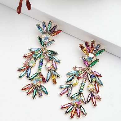 AGP PARIS Diva Collection Fancy Floral Plume Earrings