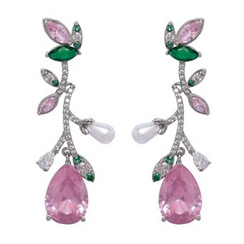 AGP PARIS Elegant Floral Drop Earrings