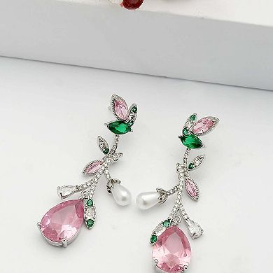 AGP PARIS Elegant Floral Drop Earrings