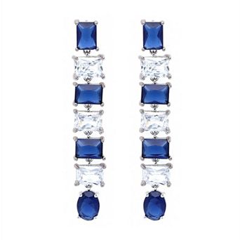 AGP PARIS Blue Square Drop Earrings