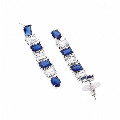 AGP PARIS Blue Square Drop Earrings