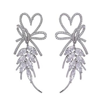 AGP PARIS Diva Heart Shaped Leaf Earrings