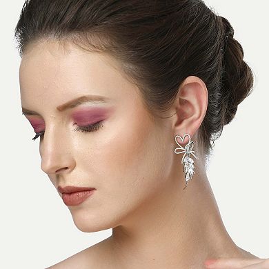 AGP PARIS Diva Heart Shaped Leaf Earrings